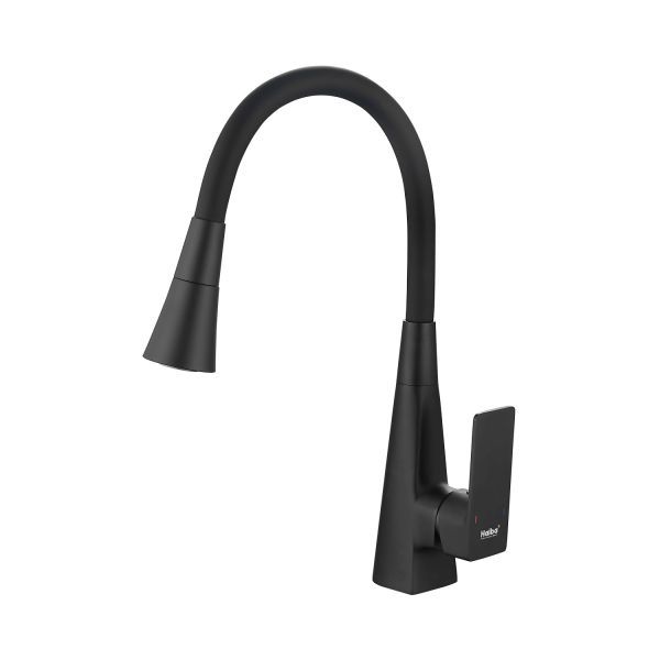 Смеситель для кухни с гибким изливом и режимом душ Haiba HB73823-7, черный