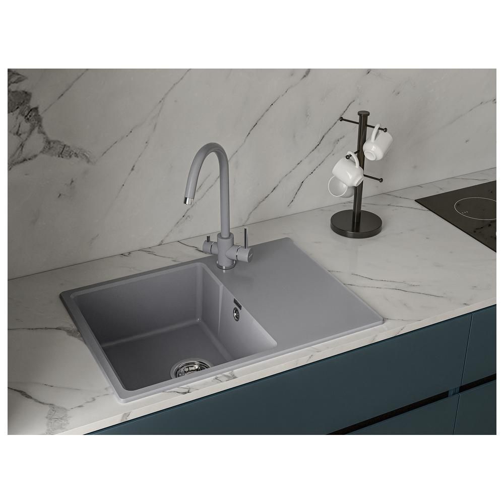 Кухонная мойка GranFest URBAN 668L, серый, артикул 668L серый