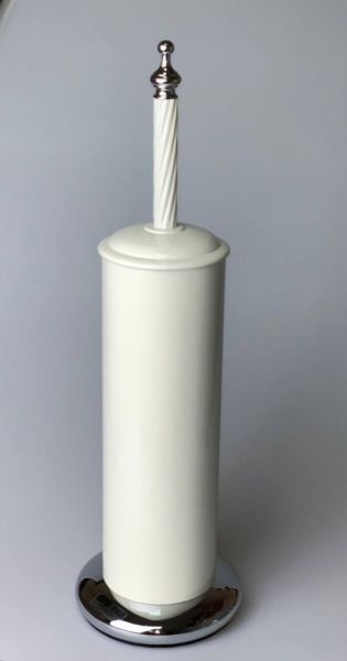 Stil Haus Giunone, напольный металлический ёрш, цвет хром - белый