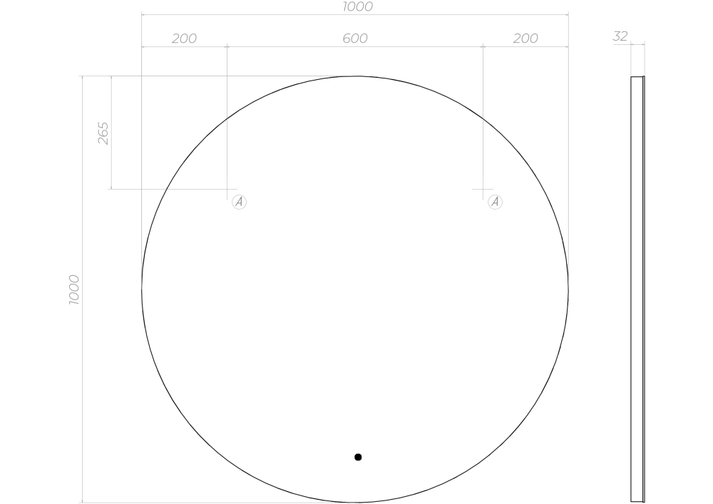 Зеркало VIGO Otti z.OTT.100.Classic, 100 см, артикул z.OTT.100.Classic