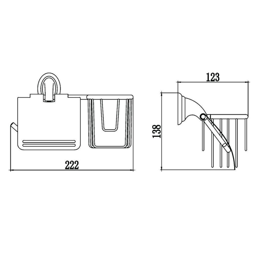 Держатель для туалетной бумаги и освежителя Savol S-L03151, хром, артикул S-L03151