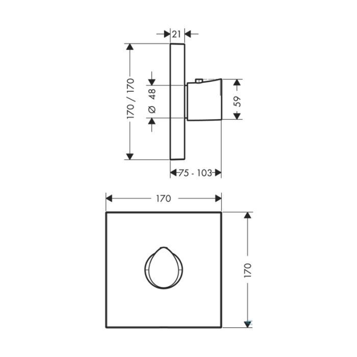 AX Starck Organic Встраиваемый запорный вентиль, ½’ или ¾ (внешняя часть), цвет: хром AX Starck Organic Встраиваемый запорный вентиль, ½’ или ¾ (внешняя часть), цвет: хром
