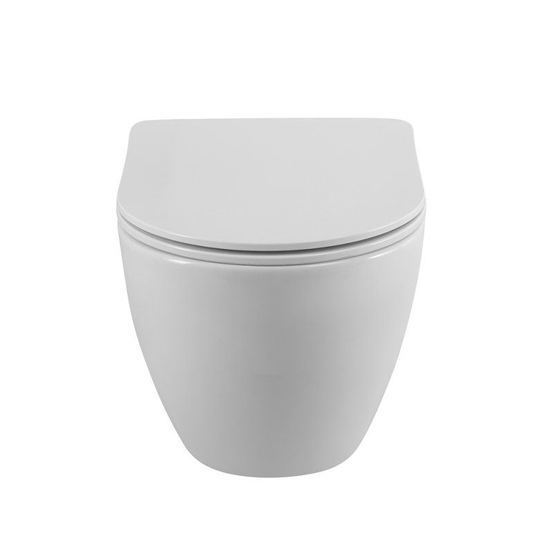 STYLUS-TOR Унитаз подвесной безободковый со смывом "Торнадо" с сиденьем дюропласт soft close, CZR-6601-TH-TOR/SC, артикул CZR-6601-TH-TOR/SC