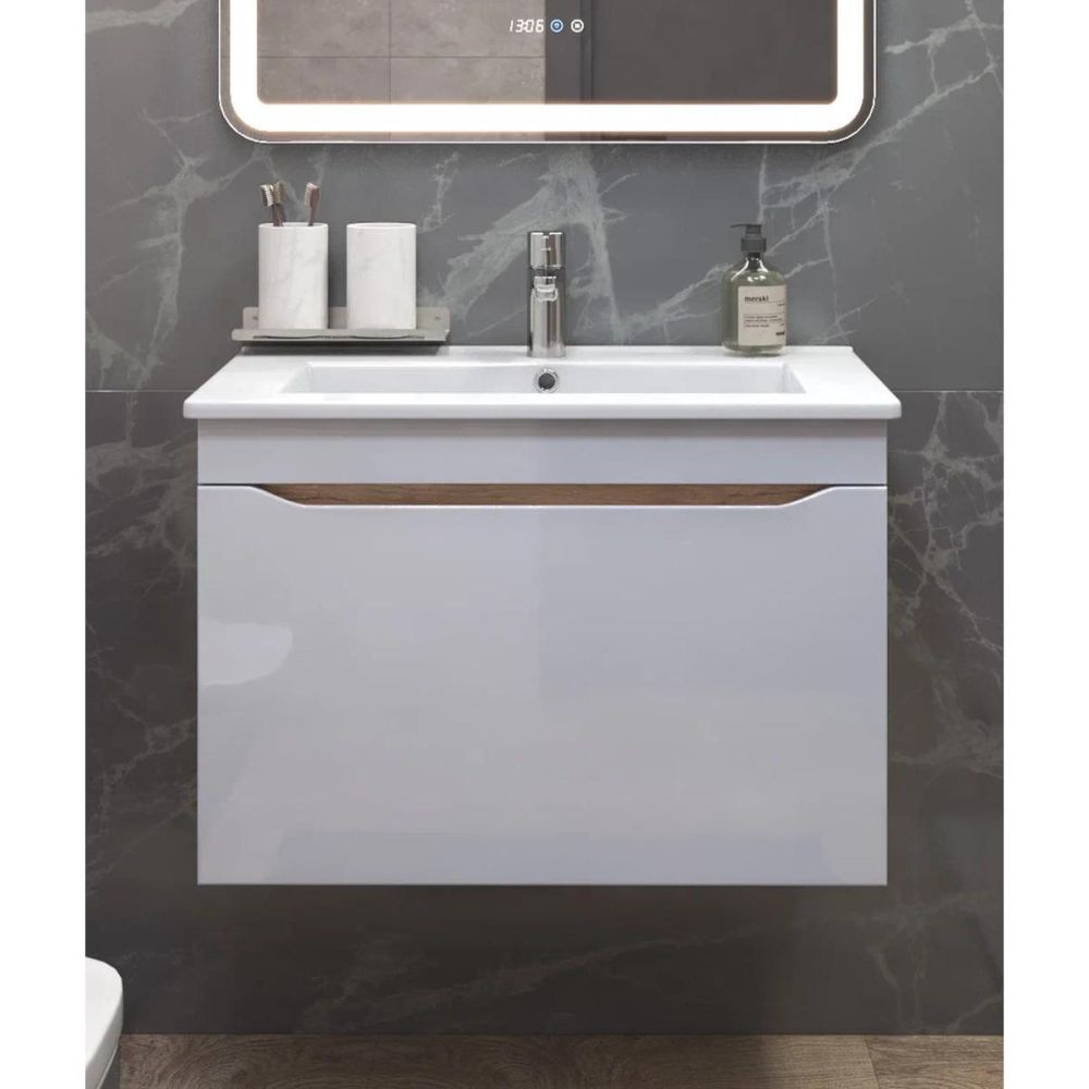 Тумба под раковину подвесная VIGO Grani tp.GRI.OSK.75.1Y дуб золотой, 75 см, артикул tp.GRI.OSK.75.1Y дуб золотой