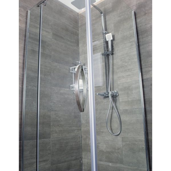 Душевой уголок Alex Baitler AB 245-90 90х90 профиль Хром стекло тонированное