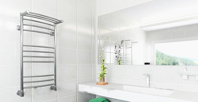 Водяной полотенцесушитель Ника Arc ЛД/ВП (г2) 120x60 с полкой Хром Водяной полотенцесушитель Ника Arc ЛД/ВП (г2) 120x60 с полкой Хром