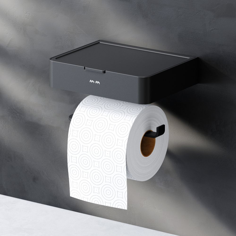 A50A341522 Inspire V2.0, Держатель для туалетной бумаги с коробкой, черный, шт A50A341522 Inspire V2.0, Держатель для туалетной бумаги с коробкой, черный, шт