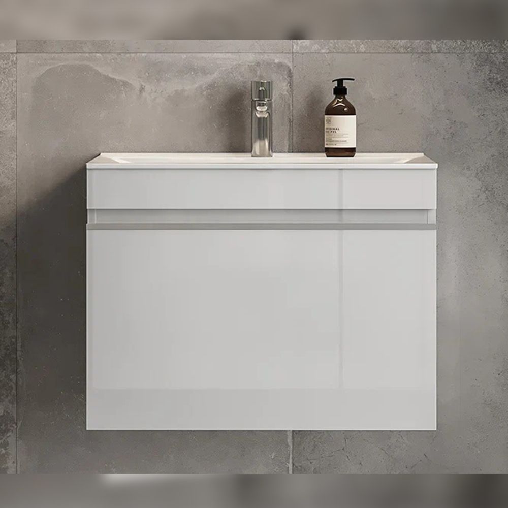 Тумба под раковину подвесная Velvex Pulsus tp.PUL.PUL.70.1Y белый глянец, 70 см, артикул tp.PUL.PUL.70.1Y белый глянец