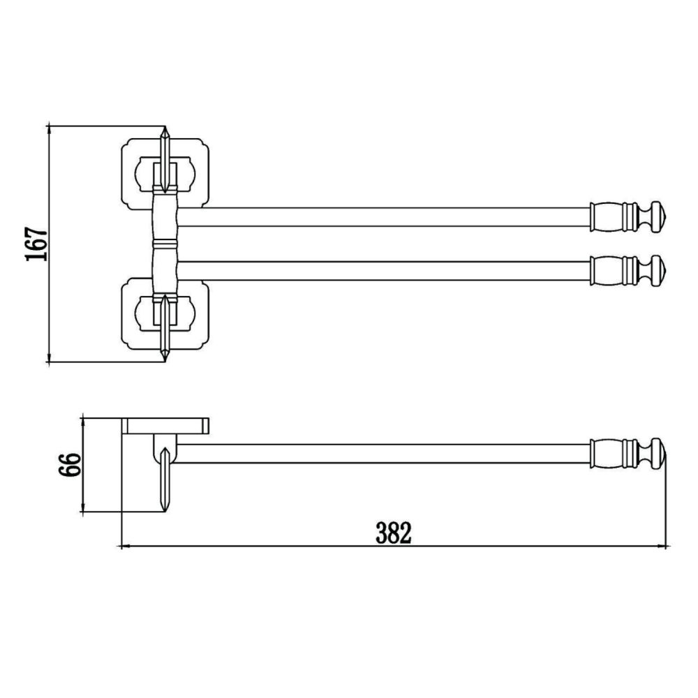 Полотенцедержатель Savol S-006402, бронза