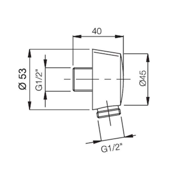 FIMA|Carlo Frattini Wellness Подвод воды 1/2”, цвет золото FIMA|Carlo Frattini Wellness Подвод воды 1/2”, цвет золото