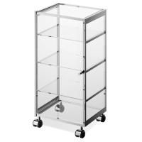 Decor Walther RW 1 Шкафчик передвижной 38x30x80см, стекло прозрачное, цвет: хром ЗАКАЗ ПО ЗАПРОСУ