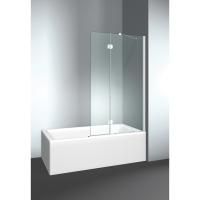 VismaraVetro Шторка на ванну PV 65х150Hсм, размер 110-112(60+50)см, DX (правая), стекло Transparent 04, Bright Silver 21, петли С67 внутр. Откр., TPA