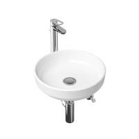 Комплект 4 в 1 Lavinia Boho Bathroom Sink Slim 21510226, накладная фарфоровая раковина 40 см, смеситель с донным клапаном, латунный сифон, угловые вентили 2 шт.