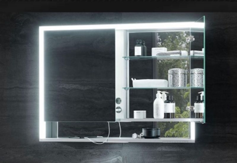 Зеркальный шкаф Keuco Royal Lumos 120 14305 171301 с подсветкой Серебрянный