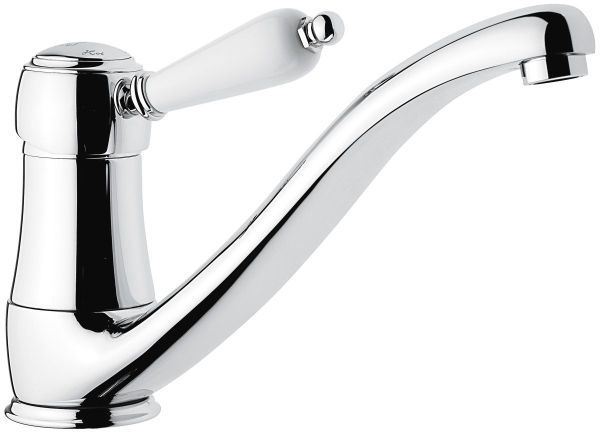 Emmevi Laguna, однорычажный кухонный смеситель (поворотный излив 24 см), без донного клапана, цвет хром