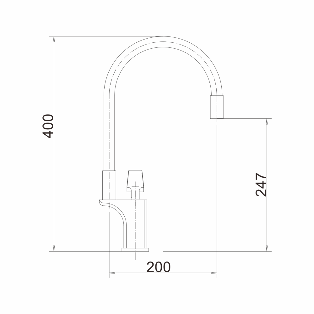Смеситель для кухни с гибким изливом FASHUN A4081-8, белый