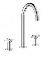 Смеситель GROHE Atrio New двухвентильный для раковины на 3 отверстия, монтаж на бортик, хром (20008003) Смеситель GROHE Atrio New двухвентильный для раковины на 3 отверстия, монтаж на бортик, хром (20008003)