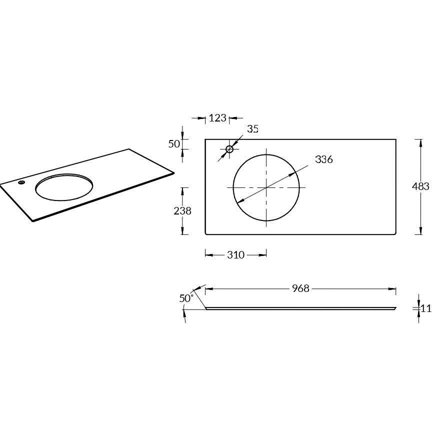 Спец. изделие декоративное из керамогранита Ониче 97, розовое