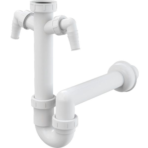 Сифон для кухонной мойки Alcaplast A82-DN40 Белый