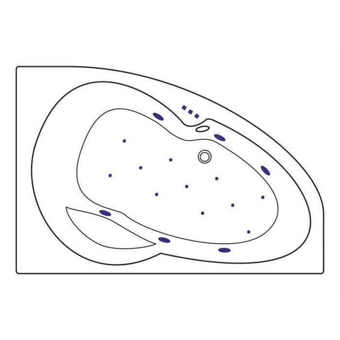 Ванна EXCELLENT Newa 160x95 (правая)  "RELAX" (бронза)