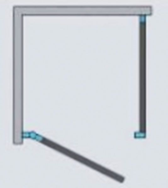 Дверь душевого уголка Radaway Arta KDJ I 100 L фурнитура Хром+ стекло прозрачное