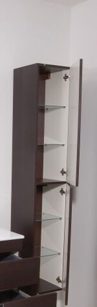 Шкаф пенал SanVit Квадро Lux New 30 pkvadn в цвете Ral подвесной Красный глянец