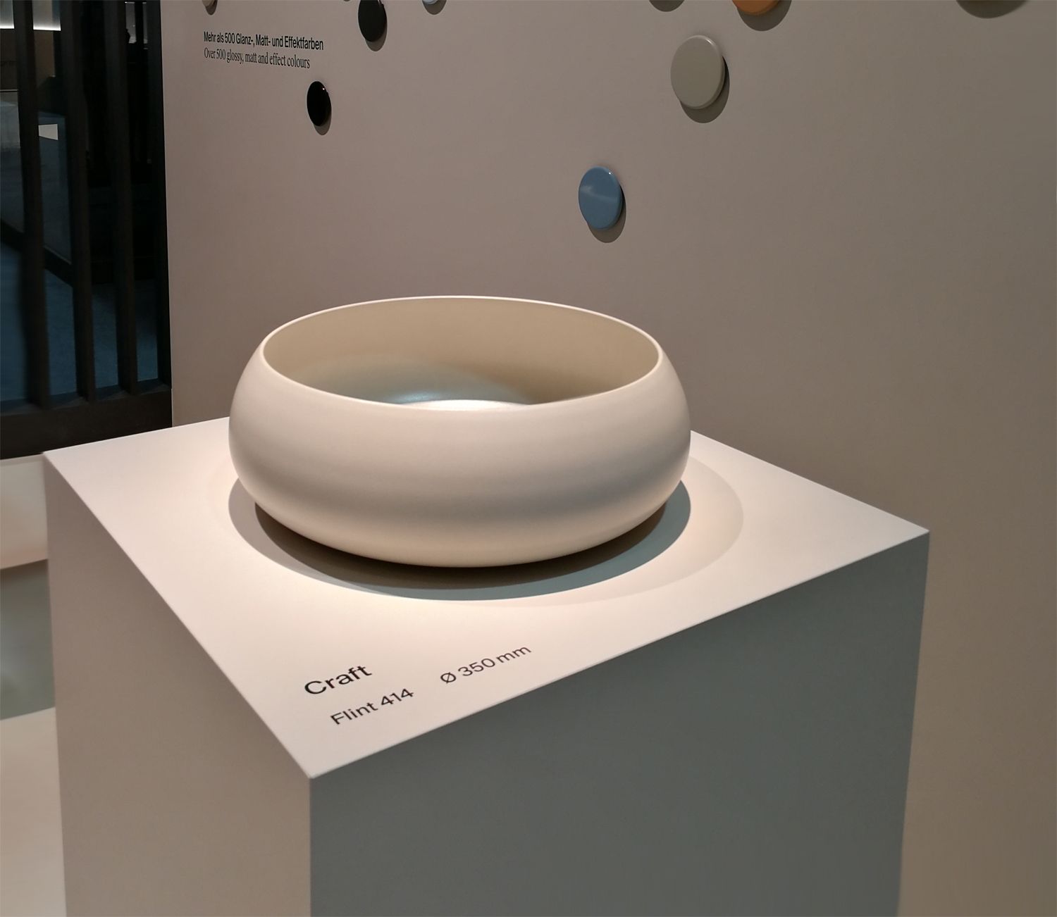 BETTECraft  Раковина-чаша на столешницу круглая , 35х35х12 cм, без отв. под смеситель и перелива, цвет флинт 414