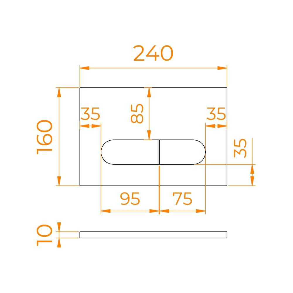 Кнопка слива RGW SWH-06W