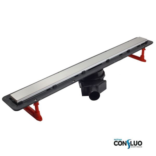 Душевой лоток, Pestan, Confluo Frameless Line White Glass, ширина, мм-120, длина, мм-450, высота, мм-100, монтаж-в пол, пропускная способность, л/сек-0,8, выход Ø50 мм, поворот базы 360°, система отвода вторичного конденсата, сифон-есть, материал сифона-п