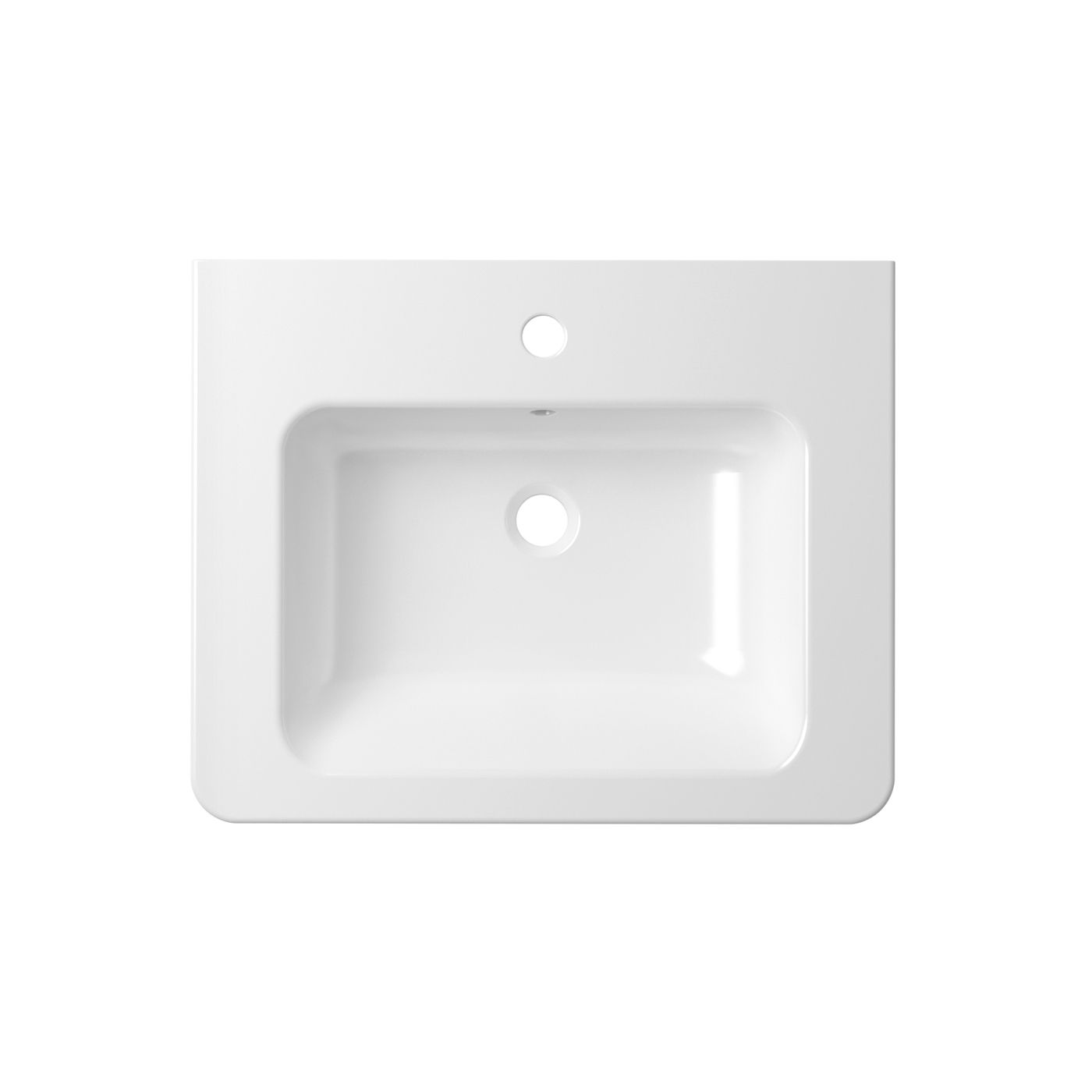 Комплект 4 в 1 Lavinia Boho Bathroom Sink 21510250, врезная фарфоровая раковина 60 см, смеситель, латунный сифон, донный клапан quick-clac
