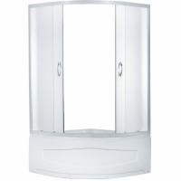 Душевой уголок Erlit Comfort ER0510T 100x100 профиль Матовый хром стекло матовое