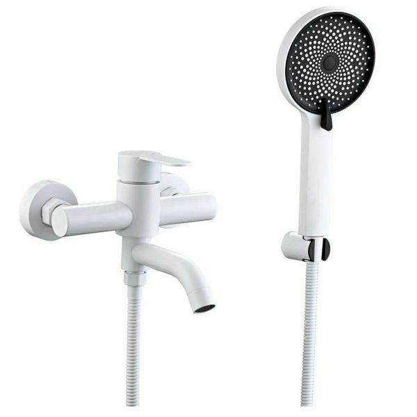 Смеситель для ванны Fmark FS8206W, белый