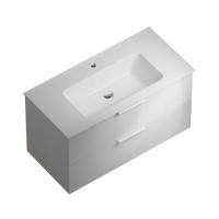 Тумба PIANO Forte подвесная 95 см, 2 ящика, белый глянцевый