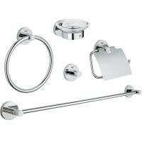 Набор аксессуаров GROHE Essentials (5 предметов), хром (40344001) Набор аксессуаров GROHE Essentials (5 предметов), хром (40344001)