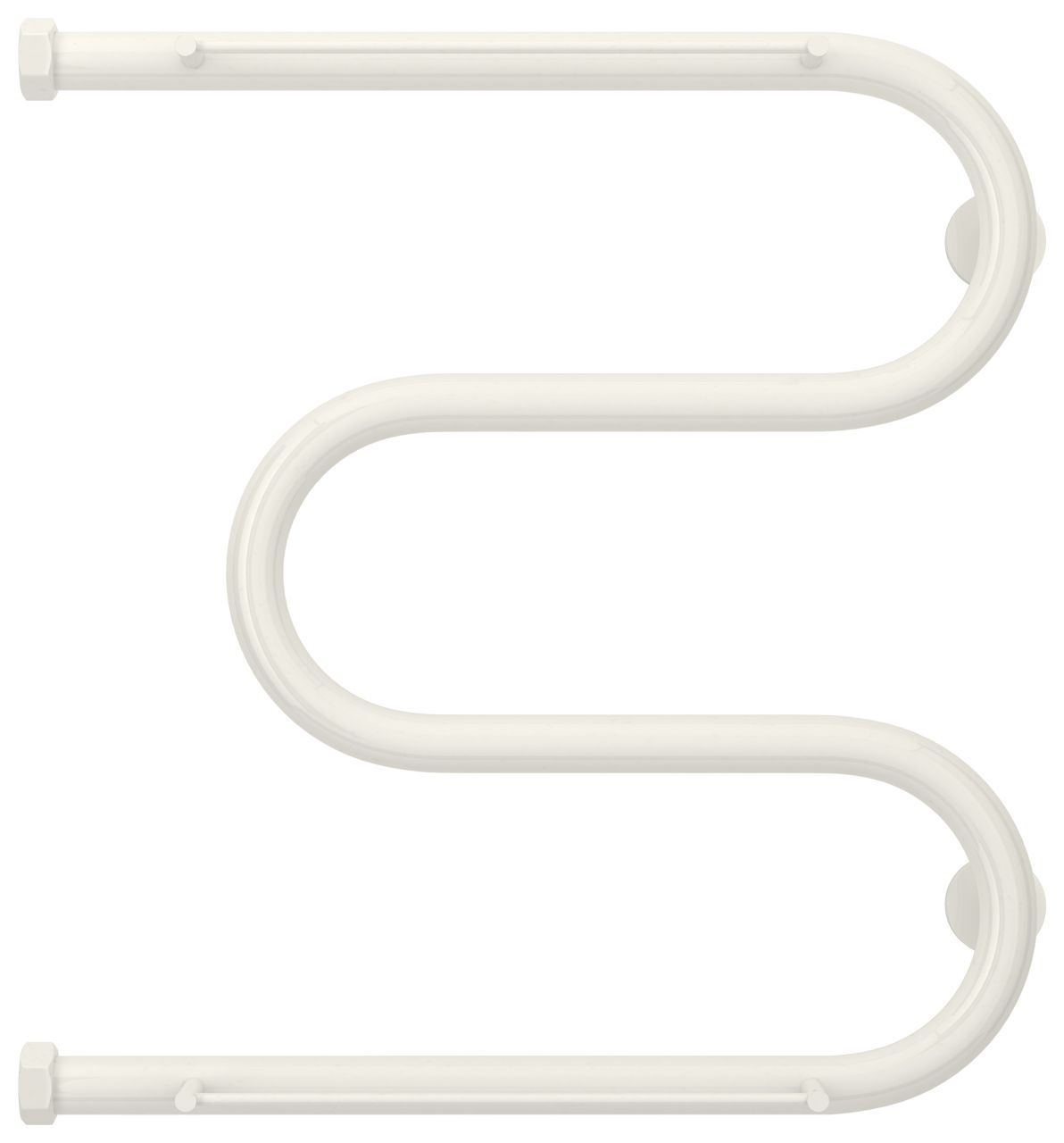 Полотенцесушитель водяной "М-обр.+" 2П 500х500 Н. Г. 1" (Белый)