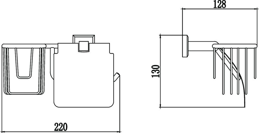 Держатель для туалетной бумаги и освежителя Savol S-R09551, хром, артикул S-R09551