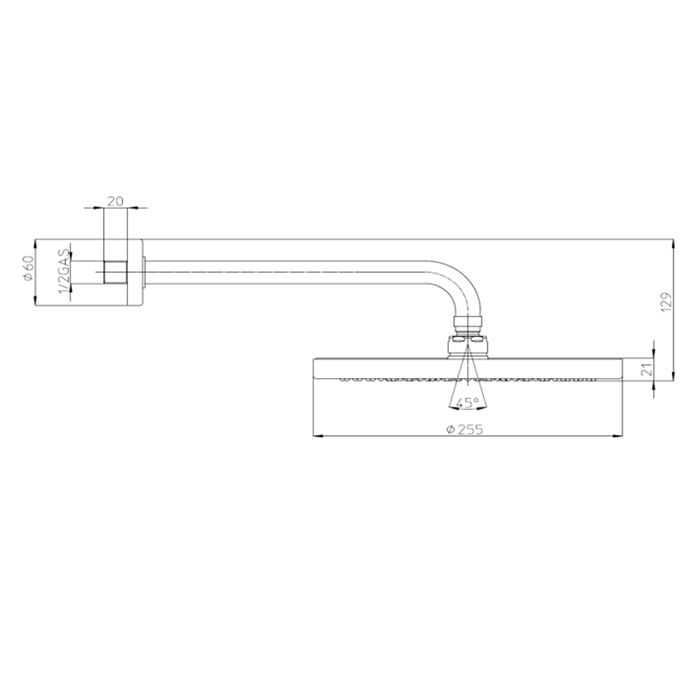 Верхний душ, Bossini, ELIOS, тип установки-настенный, размер душевого диска, мм-250*250, форма-круглая, количество режимов-1, тип струи-дождь (Rain), держатель-в комплекте, размер держателя, мм-300, цвет-хром Верхний душ, Bossini, ELIOS, тип установки-настенный, размер душевого диска, мм-250*250, форма-круглая, количество режимов-1, тип струи-дождь (Rain), держатель-в комплекте, размер держателя, мм-300, цвет-хром