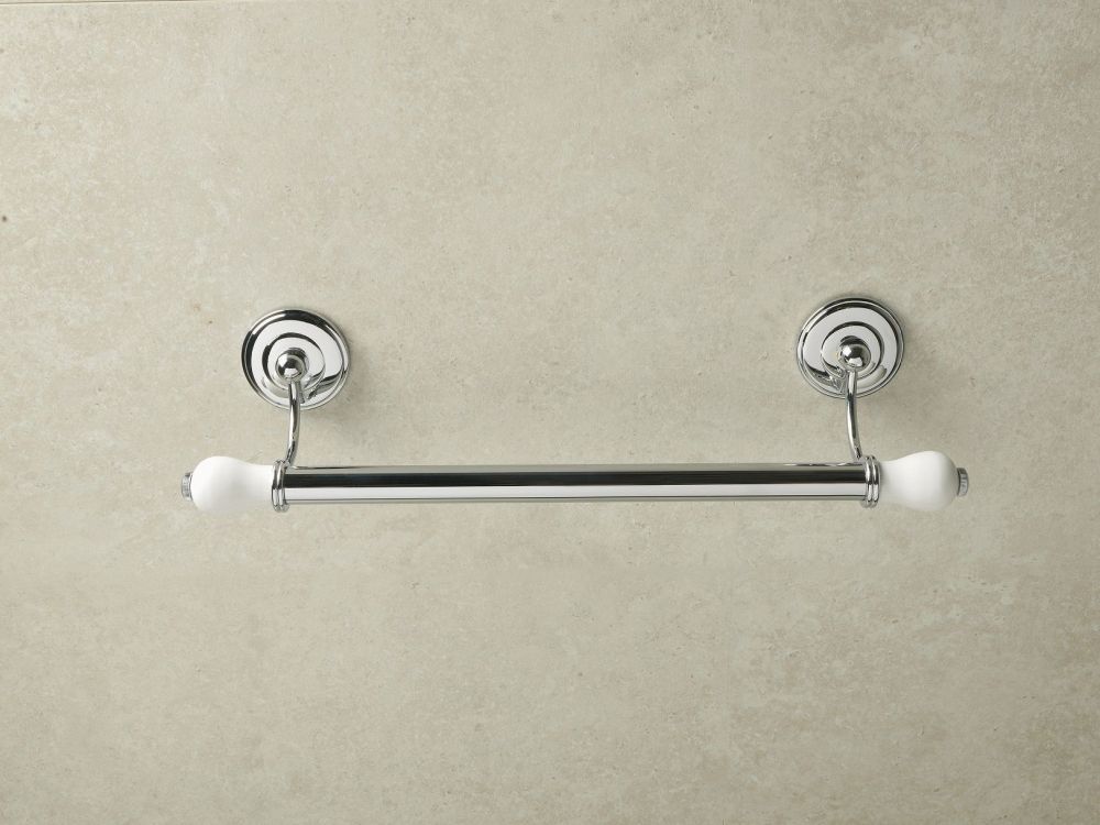 Stil Haus Nemi, полотенцедержатель, длина 43 см, цвет хром - белая керамика