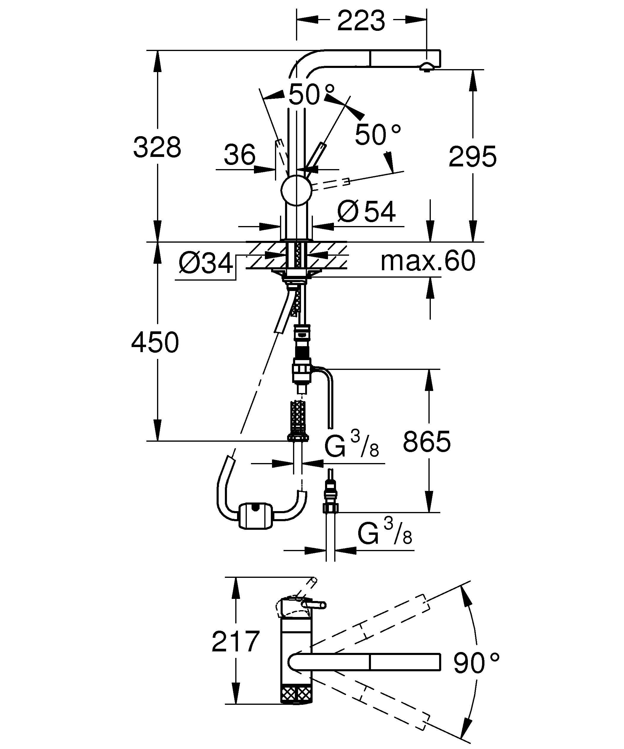 Смеситель для кухни GROHE Blue Pure Minta с функцией очистки водопроводной воды, суперсталь (31721DC0) Смеситель для кухни GROHE Blue Pure Minta с функцией очистки водопроводной воды, суперсталь (31721DC0)