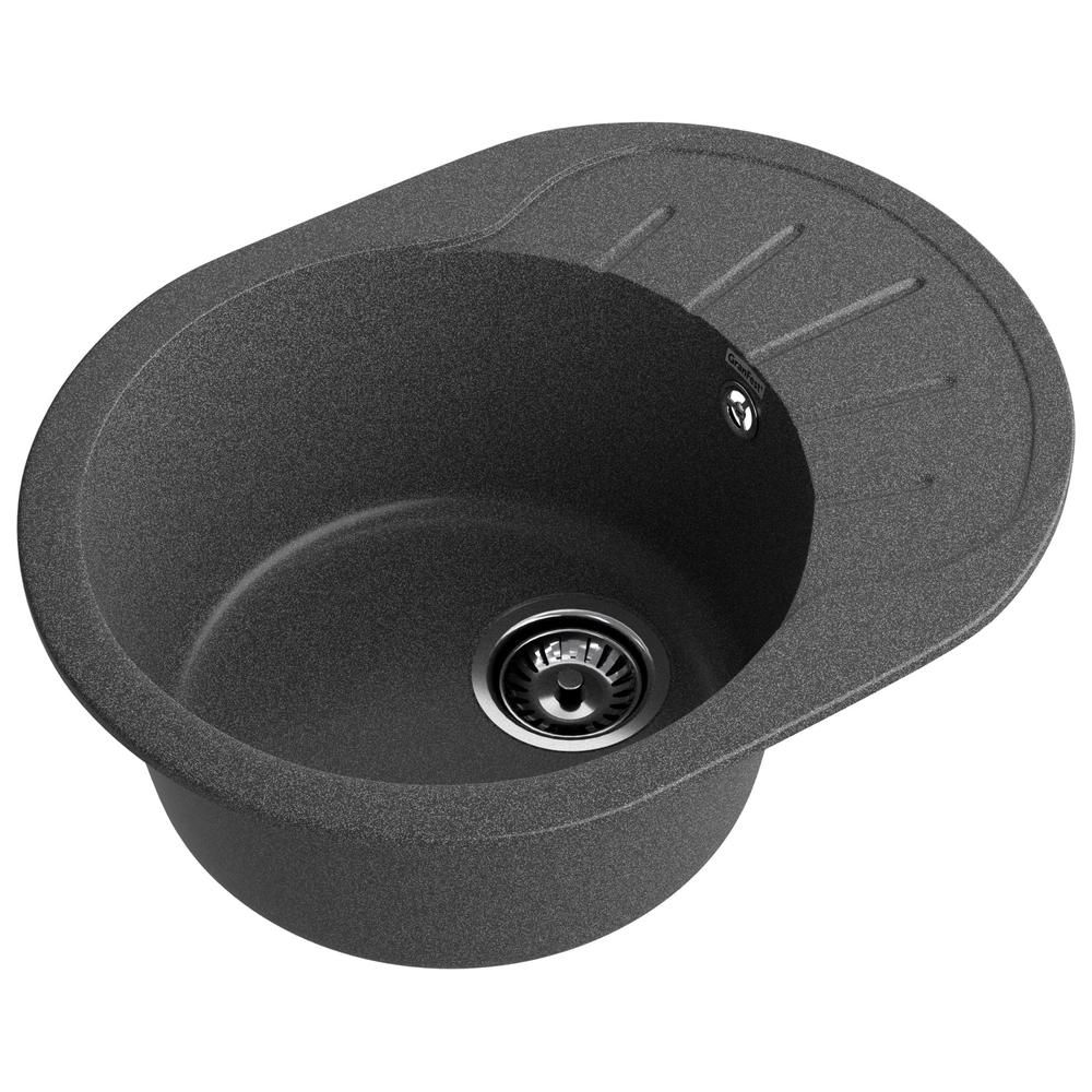 Кухонная мойка GranFest RONDO 580L, графит, артикул R-580L графит