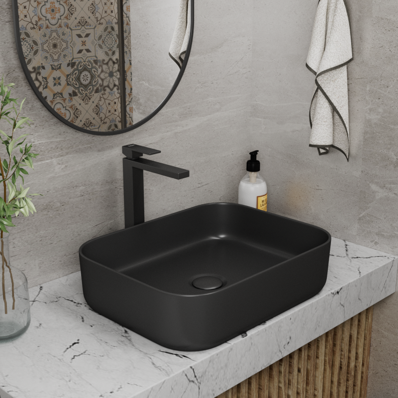 Раковина накладная DK Berlin, 500*390*140мм, черный (DT1431425), артикул DT1431425