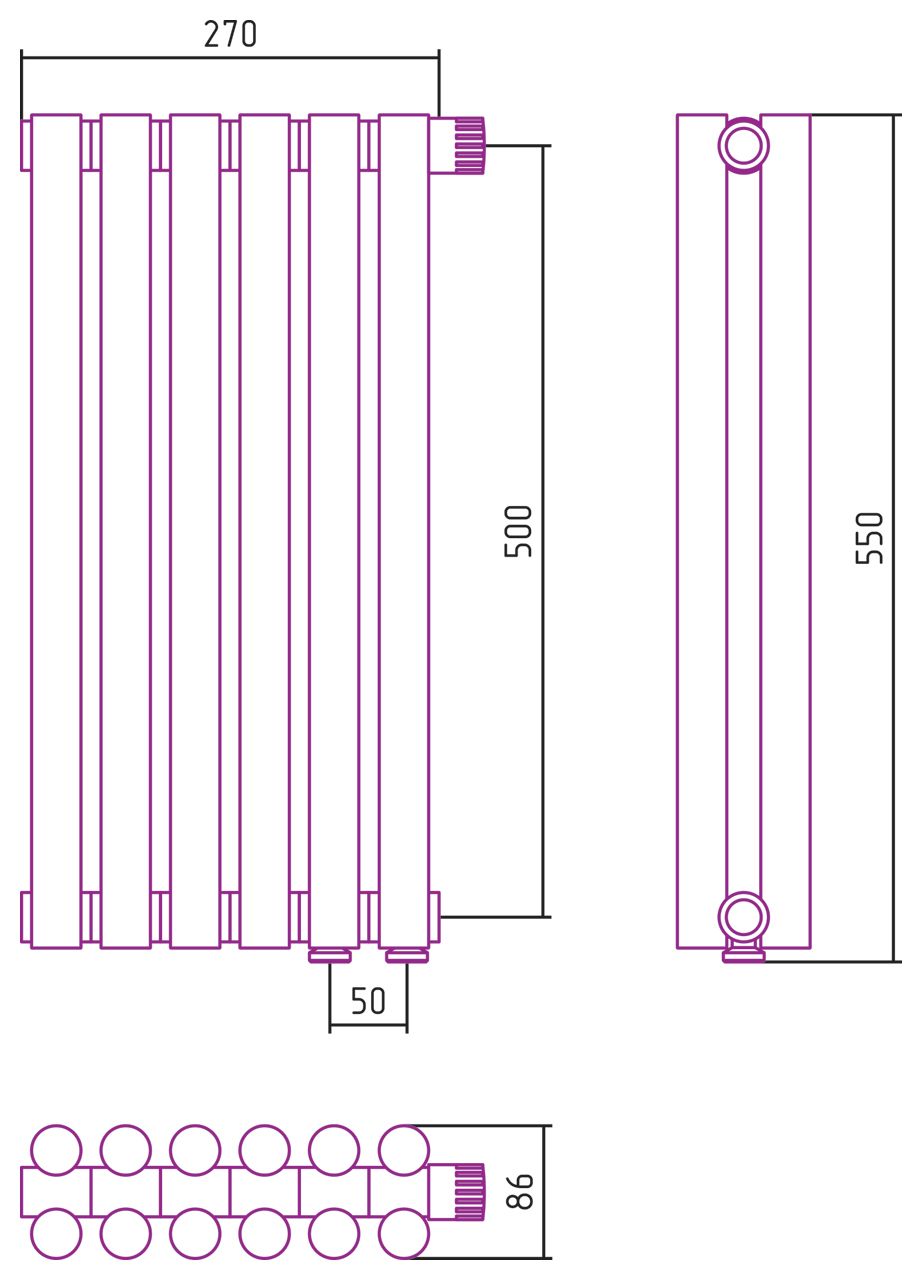 Отопительный радиатор ЭСТЕТ-11 н/ж EU50 500х270 / 6 сек (Состаренная БРОНЗА) Отопительный радиатор ЭСТЕТ-11 н/ж EU50 500х270 / 6 сек (Состаренная БРОНЗА)