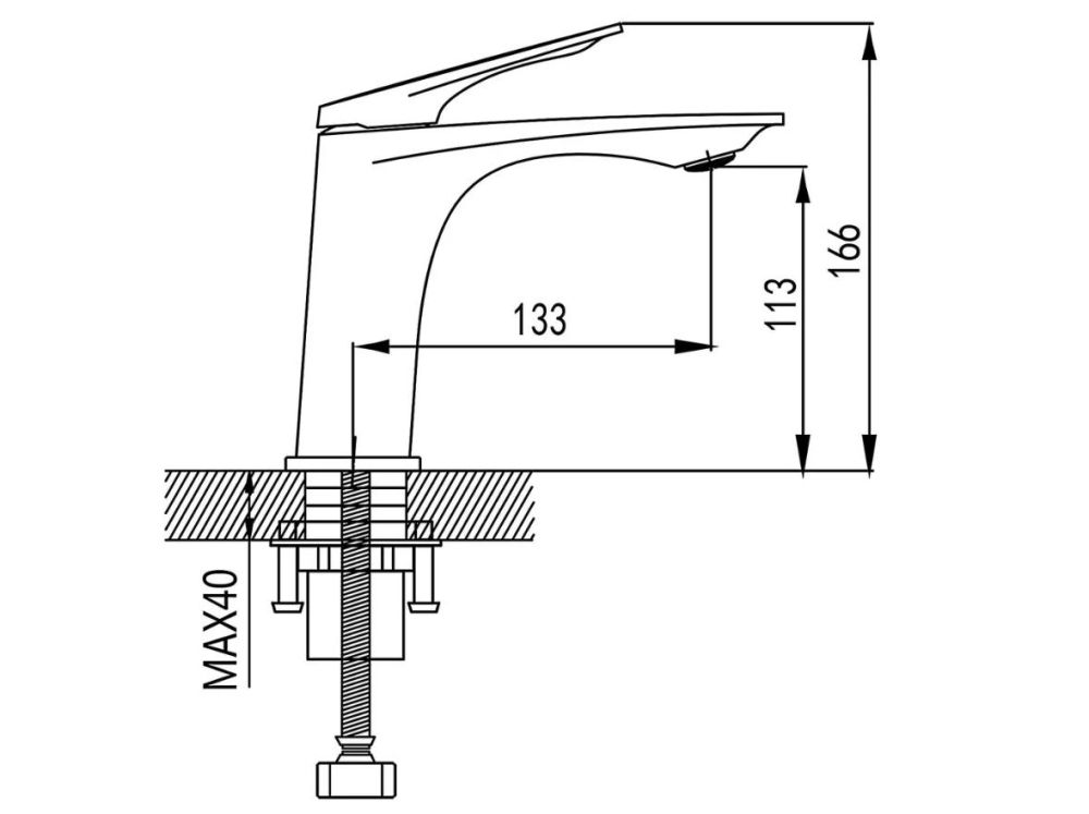 Смеситель для раковины Shevanik S9101, хром