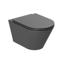 AZZURRA FORMA Унитаз подвесной 540х370х340 мм., безободковый, в комплекте с креплением, цвет Carbone