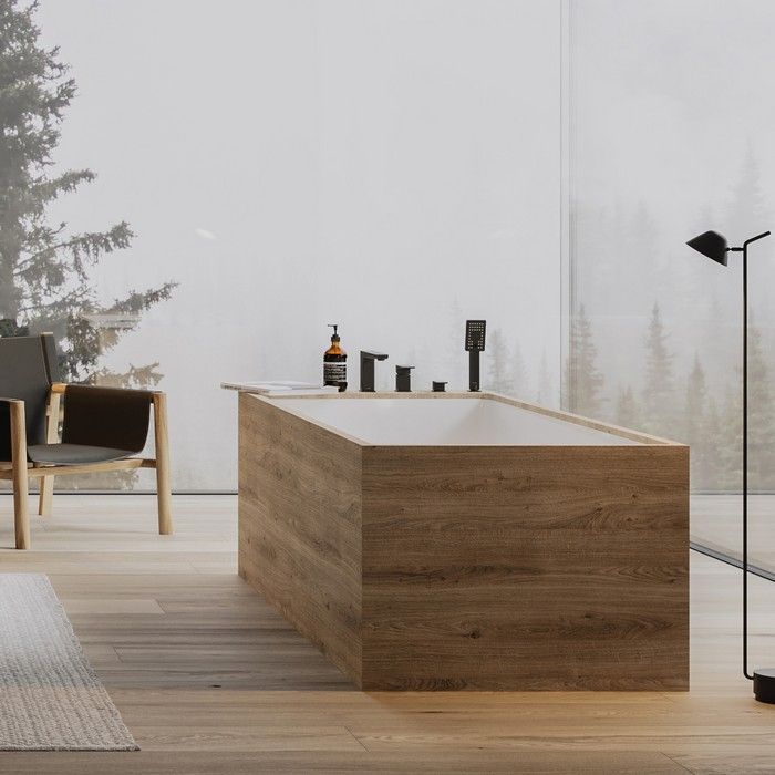 Смеситель на борт ванны OMNIRES PARMA PM7432BL (черный BLM)