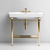 Artceram CIVITAS Металическая структура Quadra 70х40хh80,5см для раковины 90, полка сетка, цвет: золото