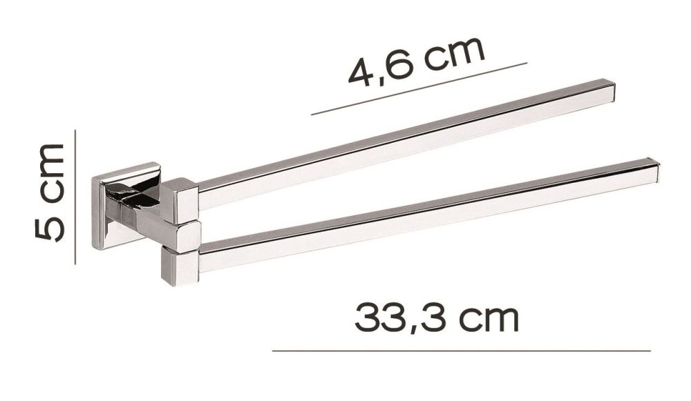 Gedy Colorado, полотенцедержатель двойной поворотный, цвет хром