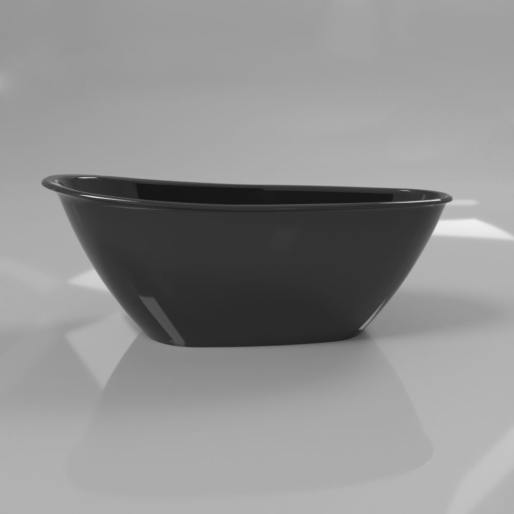 Ванна WHITECROSS Spinel B 155x73 (черный глянец) иск. камень