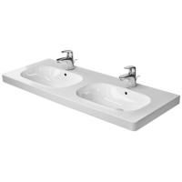 Раковина, Duravit, D-Code, ширина, мм-1200, глубина, мм-490, высота, мм-180, отверстия для смесителя-1, перелив-есть, материал-керамика, цвет-белый, с плоскостью под смеситель, глазуровка-снизу