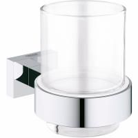 Стаканчик подвесной GROHE ESSENTIAL CUBE 40755001 (металл/стекло, хром, на стену, квадратный, глянце, шт